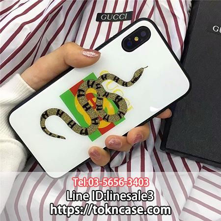 GUCCI iPhone X 背面ガラスケース 蛇 