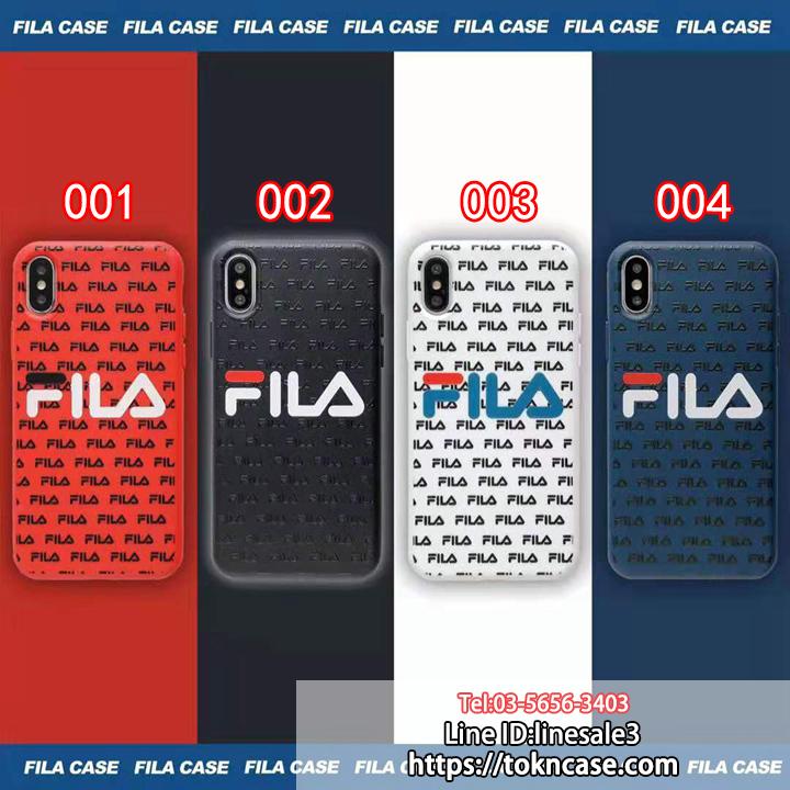 アイフォンXs Max 保護ケース FILA ストラップ付き